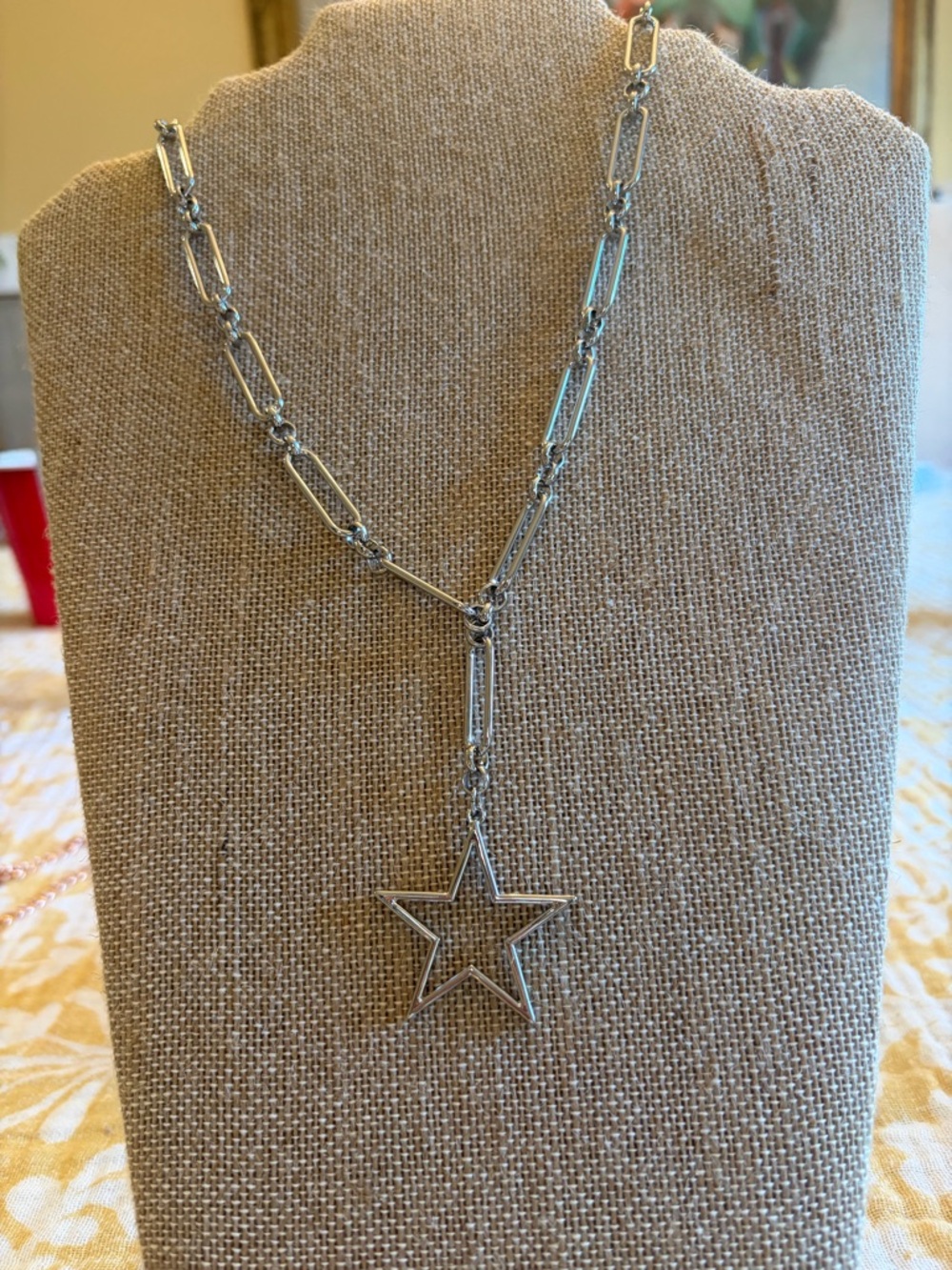 NWT Park Lane Silver Star Pendant Paperclip Chain Necklace